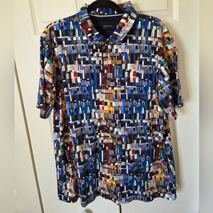 Bugatchi Men's Colorful Pattern Polo